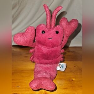 Jellycat LOVE ME LOBSTER RETIRED Soft Plush Red Sea Animal Heart 2023